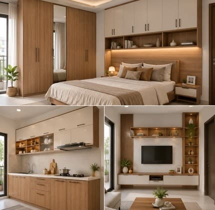 Wall Cabinet Design in Bangladesh for Bedrooms, Kitchens and Living Rooms